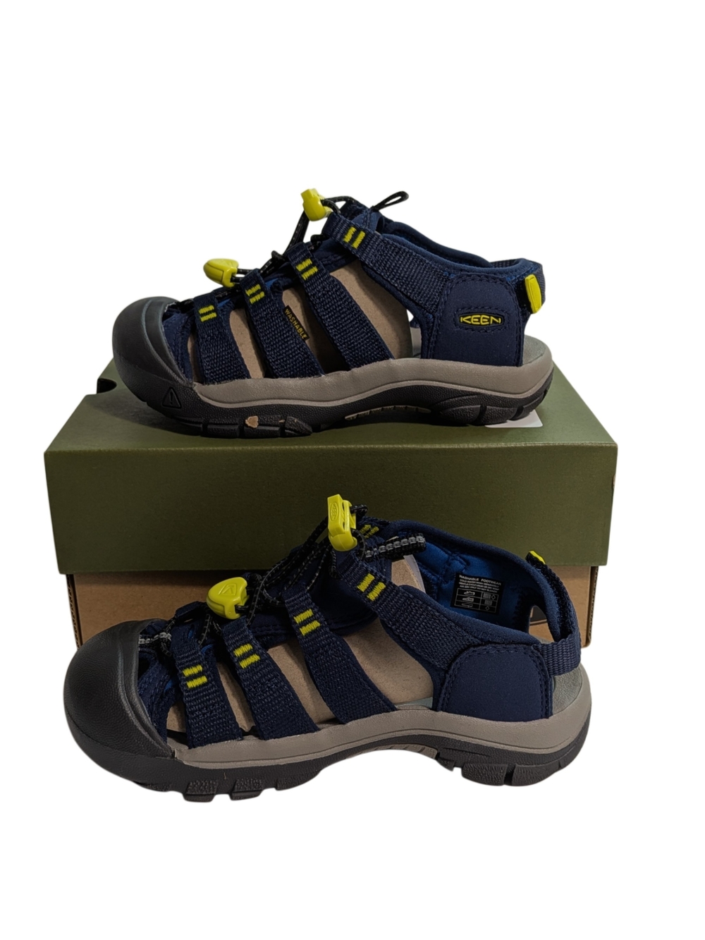KEEN Kids Newport Boundless Sandals 12 Navy Evening Primrose 1028781 NIB